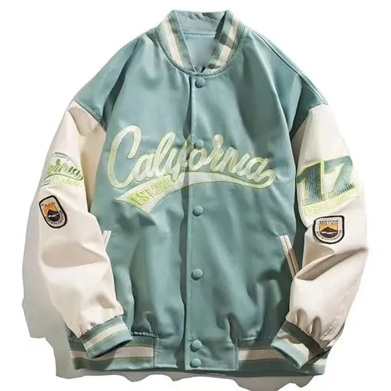 Embroidery Pilot Baseball Jacket Men Hip-Hop Streetwear